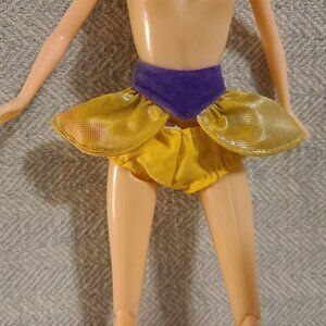 Vintage 1990s Barbie Jasmine jewel belt and yellow drawers bundle